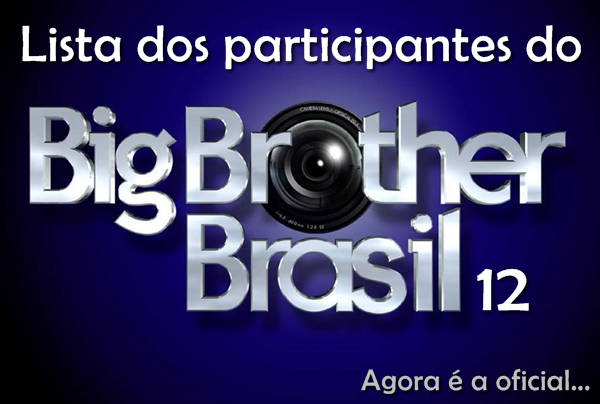 Participantes do BBB12 - Lista Oficial