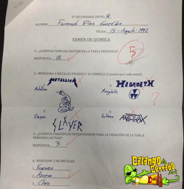 Prova de química