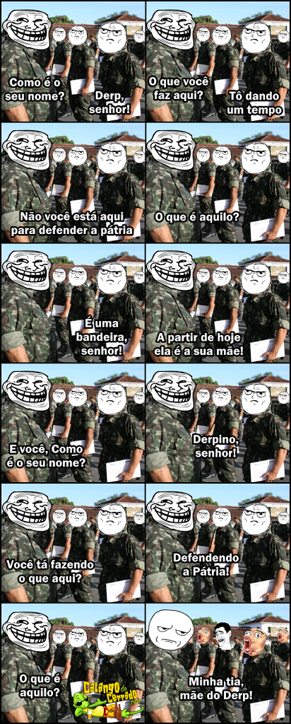 No exército com o primo