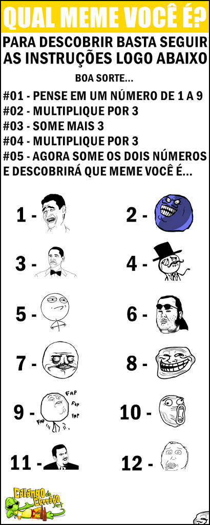 Qual meme você é? Descubra aqui...