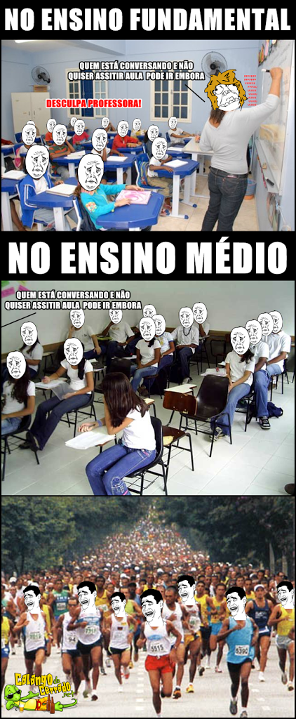 Ensino fundamental x Ensino médio