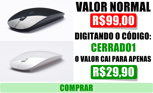 Mouse Wireless Ultra Fino - Frete Gratis