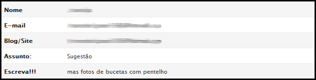 Recebemos no e-mail #01