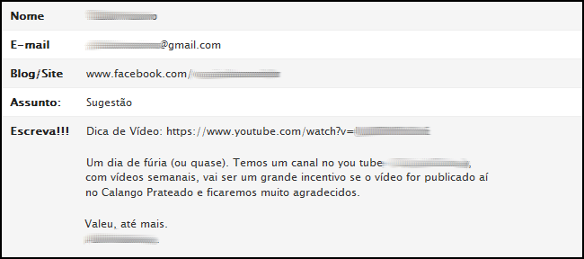 Recebemos no e-mail #05