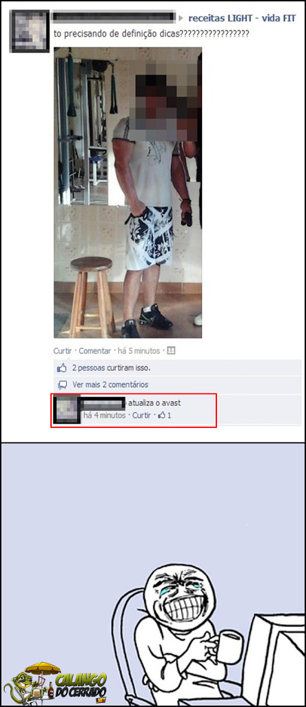 Comentando no facebook