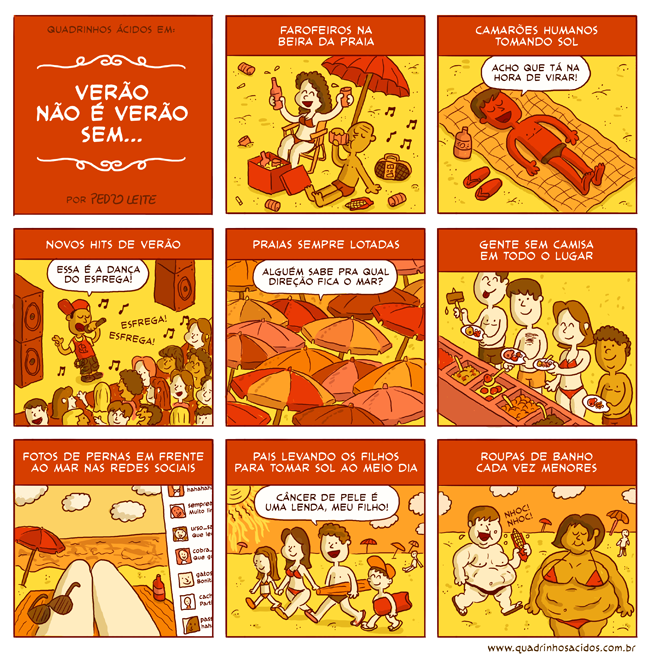 Quadrinhos Ácidos - Verão não é verão sem...