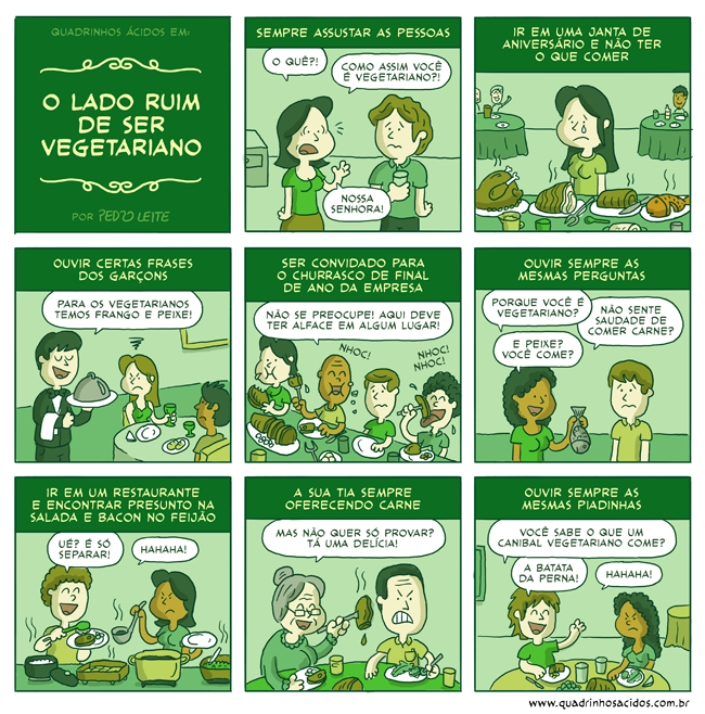 O lado ruim de ser vegetariano