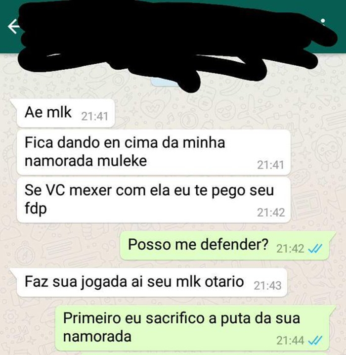 Uma aula de defesa por whatsapp