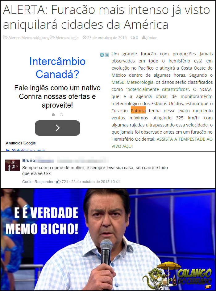 A notícia é boa mas o comentário é melhor