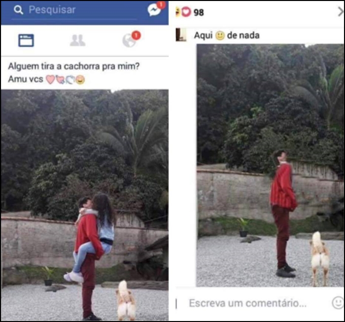 Nunca peça nada para a internet