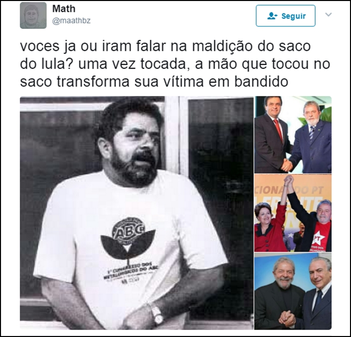 Maldição do saco do Lula: Tudo faz sentido agora...