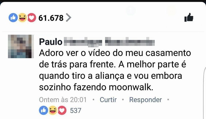 Alguns homens adoram ver a filmagem de seus casamentos