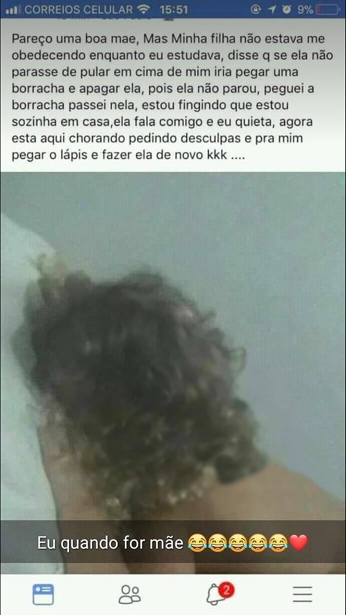 O dia que a mãe apagou a filha